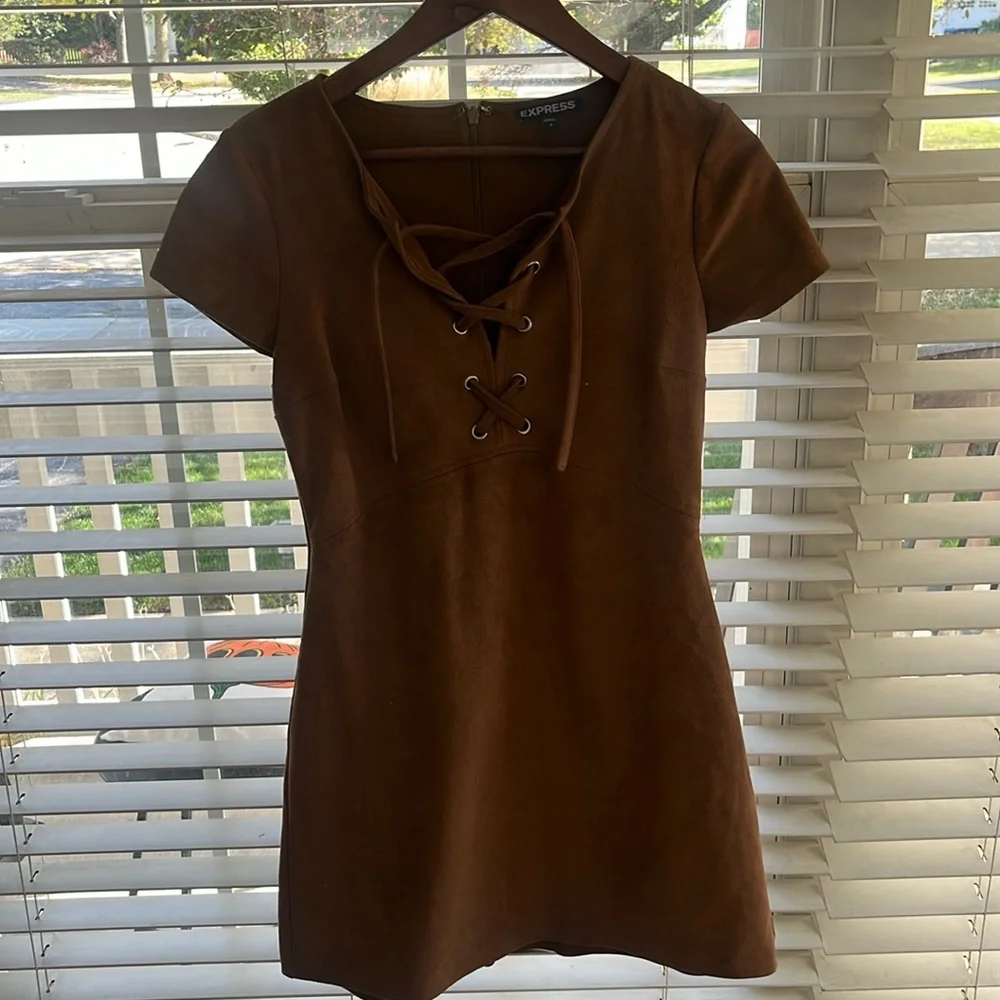 FAUX MINI DRESS - Picture 1 of 4